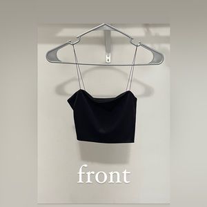 rib-knit solid crop cami top from shein